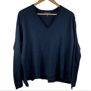 Lane Bryant Merino Wool Black V Neck Sweater Womens Size 18/20